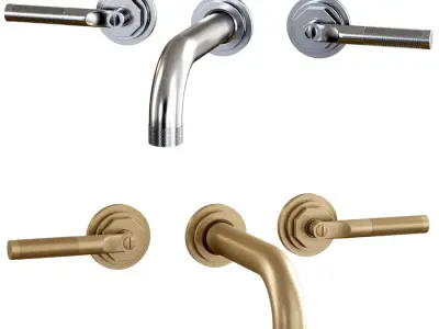 Landmark Industrial wall mounted mixer by Samuel Heath  3D model