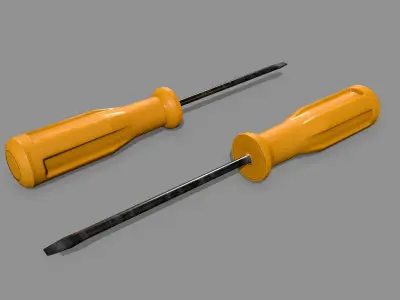 screwdriver Low-poly 3D model 43