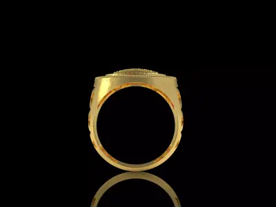 Crown Ring 3D print model 6