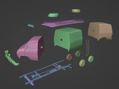 Post-Apocalyptic Survival Vehicle 3D print model