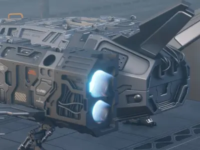 Spaceship Free 3D model by jazoone