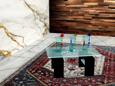 3D Glass Trophy with Customizable Colors  Realistic Design 3D model