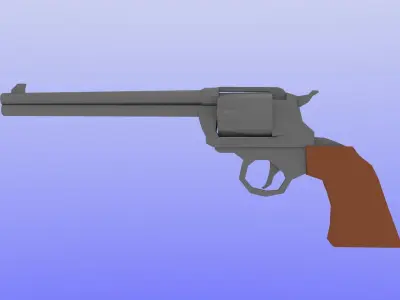 Low-Poly Revolver Low-poly 3D model