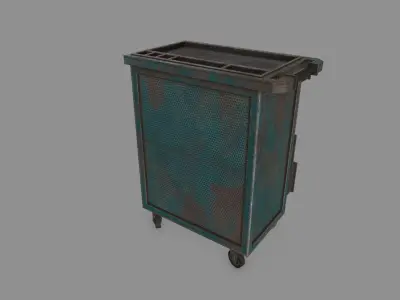 Cupboard metal cabinet with drawers Low-poly 3D model purchase