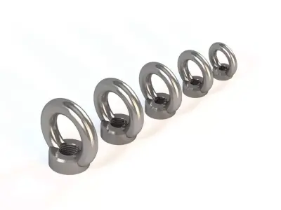 Ring Nuts DIN582 Low-poly 3D model