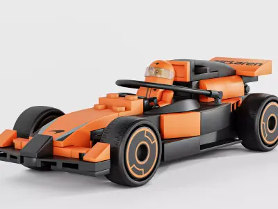 Formula Racing Car Toy Low Poly 3D Model Low-poly 3D model