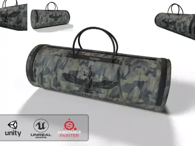 military backpack-bag sport Low-poly 3D model