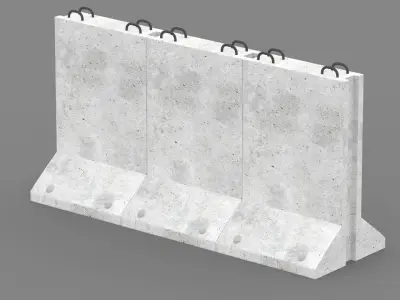 Concrete Barricade 3D model