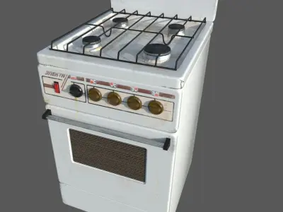 USSR Gas stove Elekta  Free 3D model