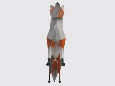 Low-Poly Simple Fox Low-poly 3D model