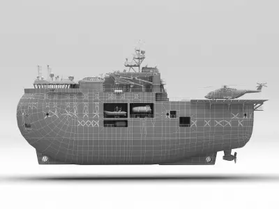 Self-propelled platform North Pole 3D model