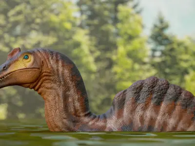 Spinosaurus Low-poly 3D model 2
