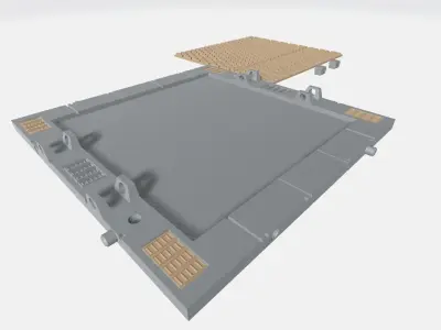 Mecha Hangar Bay Base -MHB02 B-only-  Free 3D print model