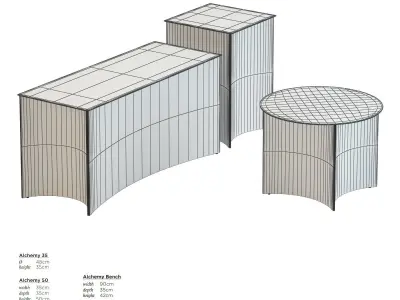 De Castelli Alchemy Side Table Low-poly 3D model