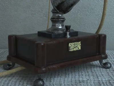 Antique phone 3D model