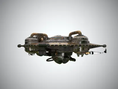 Spaceship Low-poly 3D model buy