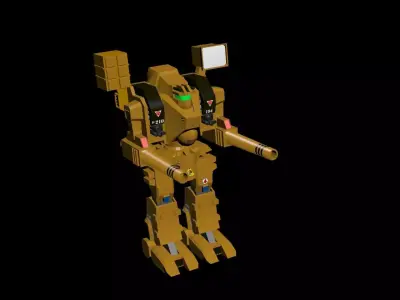 Destroid Tomahawk MBR-04 MK IV Low-poly 3D model