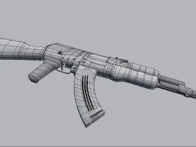 ak 47 Free low-poly 3D model purchase