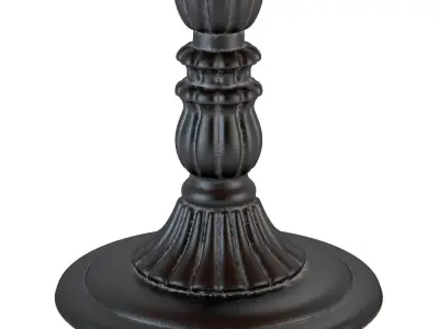 French Soda Fountain Distressed Wood Kitchen Table 3D model
