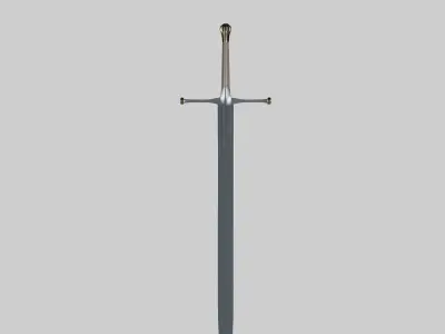 Sword Low-poly 3D model 3