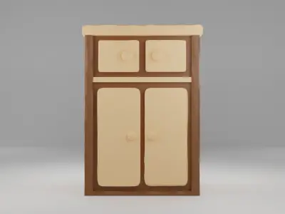 Wooden Closet 3D print model