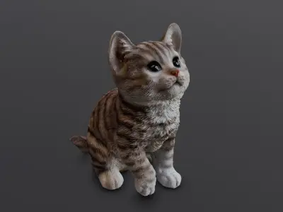 Kitten 3D Model Low-poly 3D model