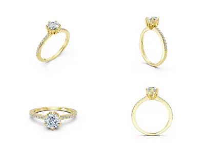 25 Engagements Rings CAD files 3dm Printable Jewelry  part 1 3D print model