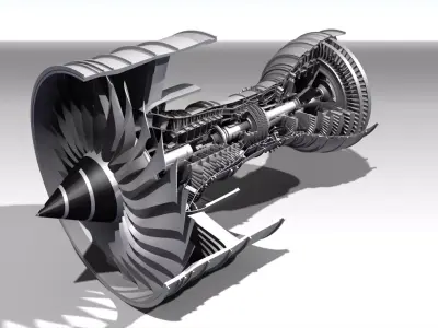 Trent 900 Engine 3D model