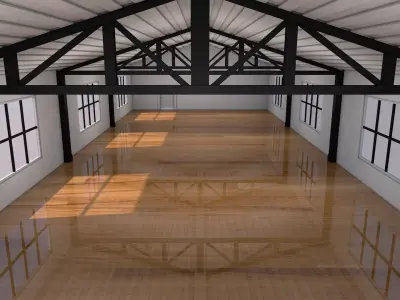 Loft Warehouse Interior 3D model