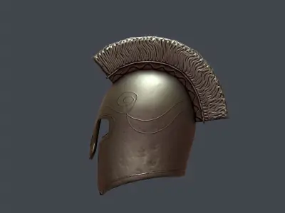 Stylized Low-Poly Helmet Free low-poly 3D model