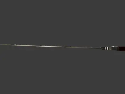 Sword with a pattern in the middle of the blade Free 3D model