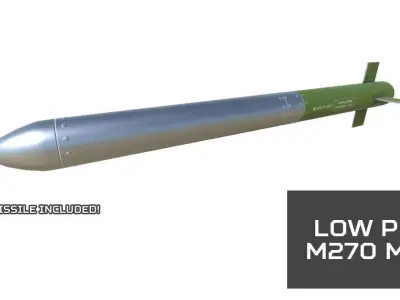 Low Poly M270 MLRS Low-poly 3D model