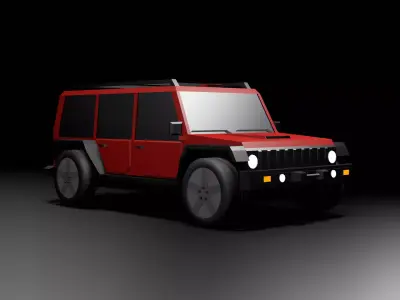 Lowpoly Jeep 3D model