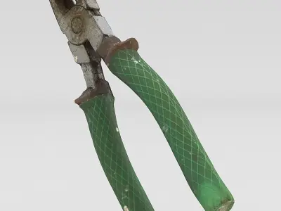 Pliers High Poly knife with handle 3D model