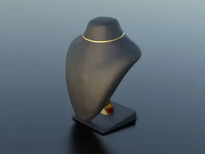 Necklace display bust 3D model