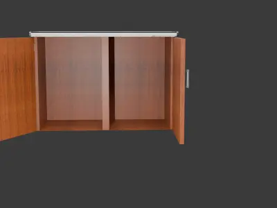 Wooden Kitchen Cabinet or Bathroom Marble Countertop Free 3D model