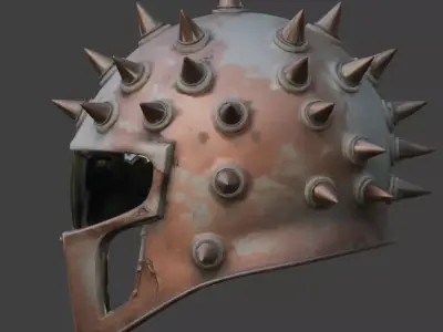 Wasteland Spiked Enforcer Helmet 3D Model Low-poly 3D model