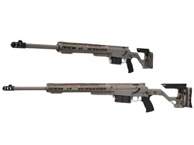 AXSR  sniper rifle 3D model