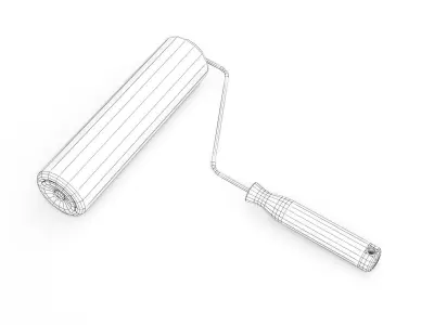 Paint roller Low-poly 3D model purchase