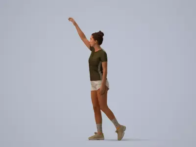 00504Beatrice005 - Adult Caucasian woman exercising in summer 3D model
