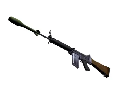 FN FAL Battle Rifle R1 variant 3D model