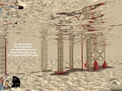 Oil  Gas 3D Visualization Free 3D model