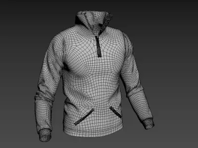 Tactical Uniform Military Shirt Low-poly 3D model