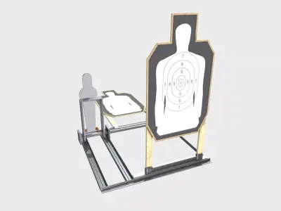 Police Shooting Target Low-poly 3D model purchase