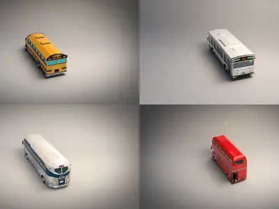 Low Poly Bus Pack