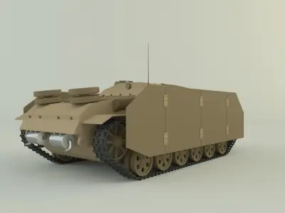 Stug III G tank military vehicle 3D model