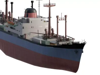 SMALL GERMAN CARGO SHIP 3D model