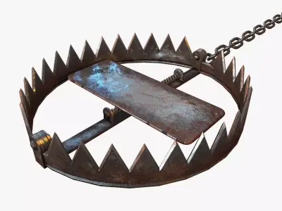 Animal Trap Low-poly 3D model