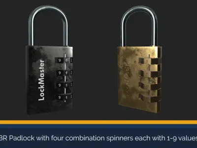 PBR Padlocks Model Pack Low-poly 3D model