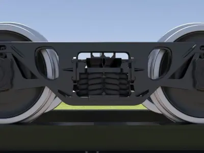 Train axle  Free 3D model